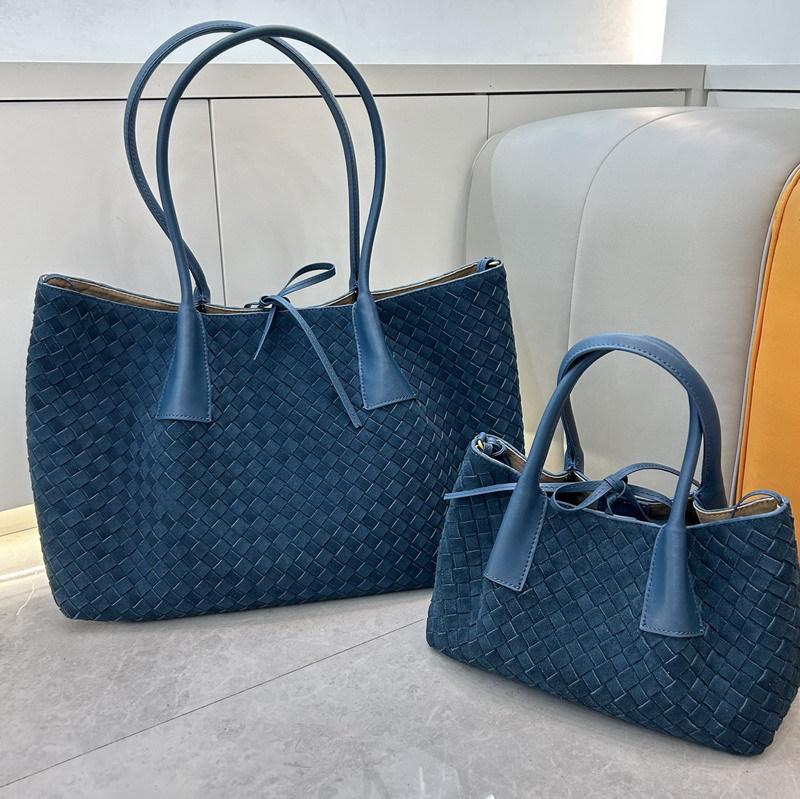 Nowa skórzana zamszowa torba tote ręcznie tkana torba torba pod pachę torba o dużej pojemności damska