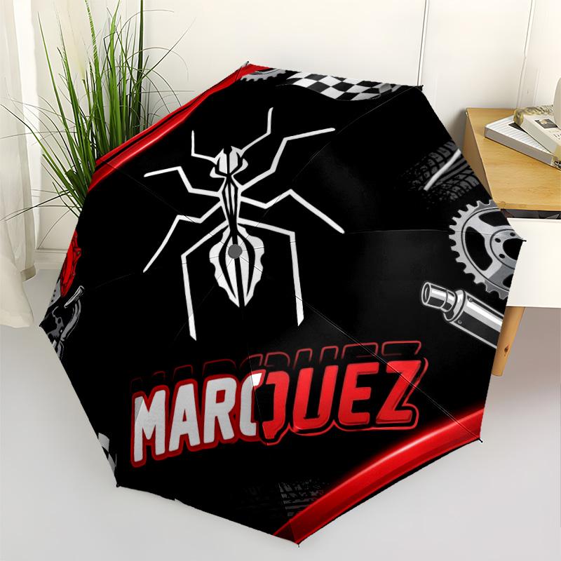 Spirit: Marc's 93 Compact Travel Automatic Umbrella Compact & Durable 8-Rib Design Sturdy Construction Travel Essential Compact Folding Umbrella