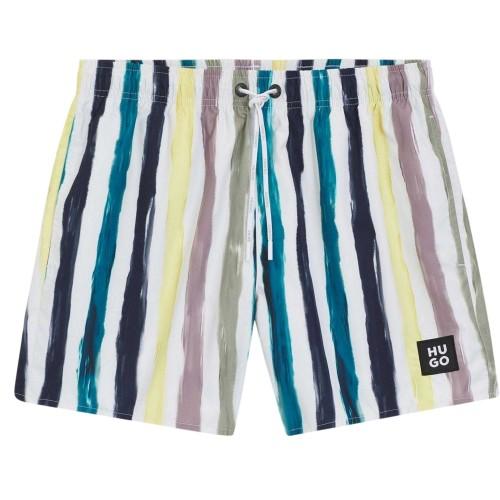 Hugo Mens Contrast Striped Swim Shorts