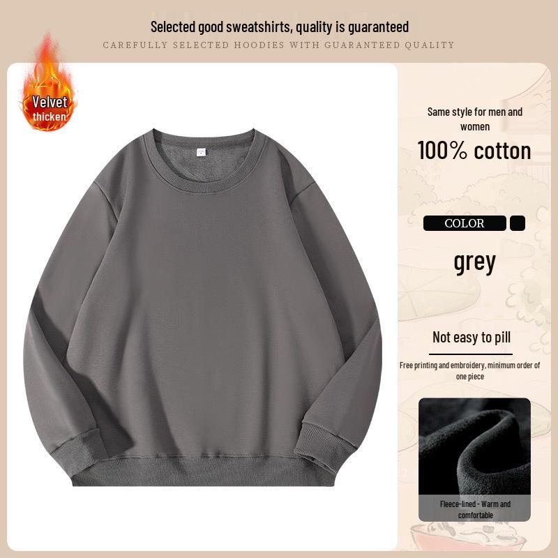 Dark Green Cotton Hoodie with Logo: Corporate Team or Class Uniform, Long Sleeve, Round Neck for Autumn/Winter.