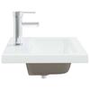 Built In Wash Basin with Faucet 61 X 39 X 18 Cm Ceramic White
