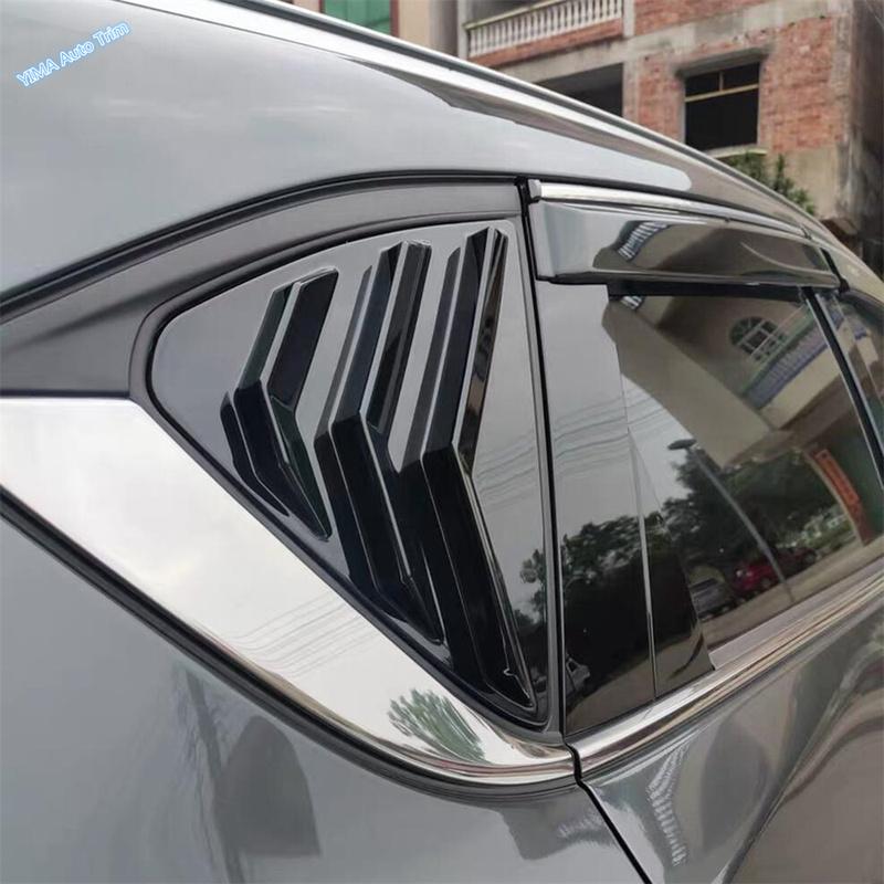 Car Rear Window Side Vent Shutter Louver Cover Trim For Mazda CX-5 CX5 2017 - 2025 ABS Carbon Fiber Black Exterior Accessories