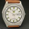 VINTAGE SEIKO 5 AUTOMATIC JAPAN 6309A MENS WHITE COLOR DIAL WATCH A702729-1