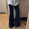 Damen Jeans Übergröße Hohe Taille Micro Flare - Schwarz, Locker Weiter Beinschnitt