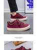 Burgundy Men's Trendy Canvas Sneakers: Versatile, Breathable Mesh for Casual Sports and Summer Style