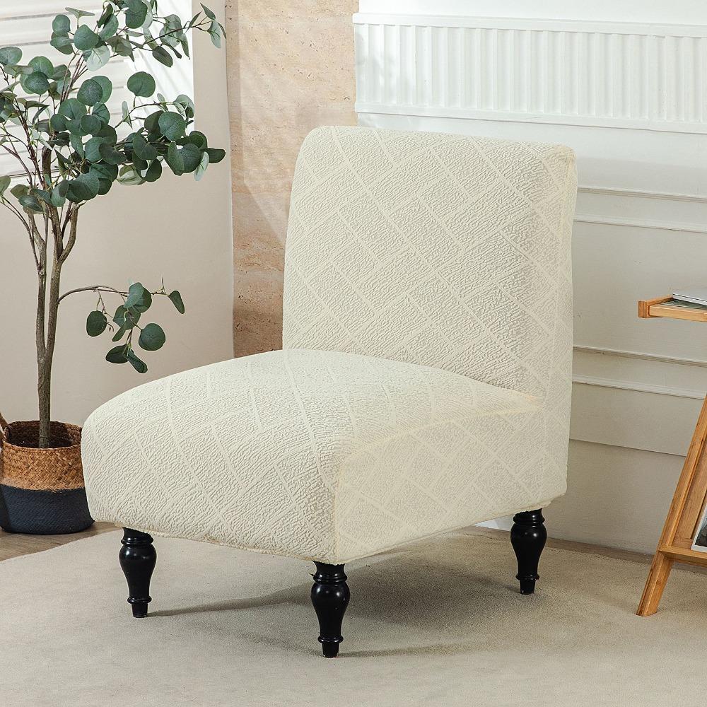 Washable Armless Chair Cover Single Seat Chair Dust Cover Durable Chair Slipcover  For Dining Room