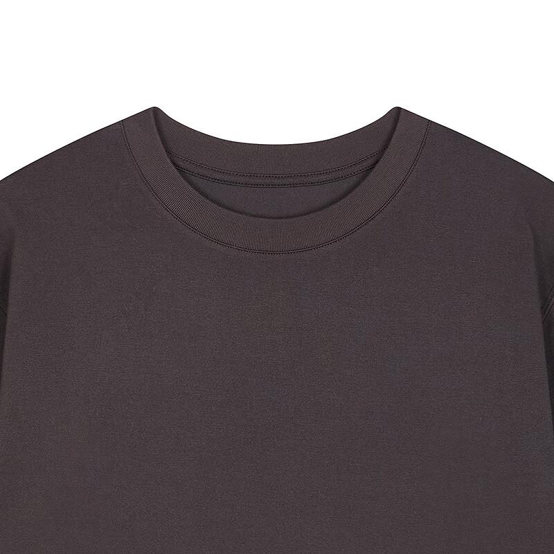 LESS 2025 Spring Cotton Loose Fit Round Neck Short Sleeve T-Shirt