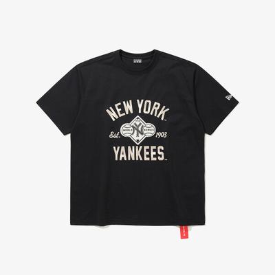 New Era New York Yankees HeaTher Czarny T-shirt 1958