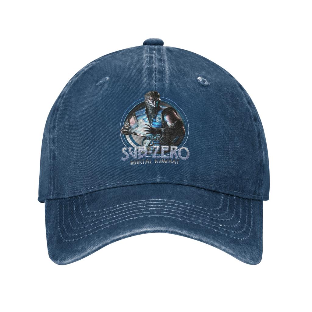Classic SubZero Mortal Kombat Baseball Cap Unisex Women Distressed Denim Washed Snapback Cap Outdoor Travel Gift Hats Cap