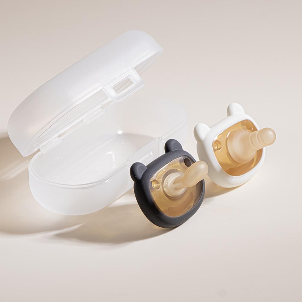 2pcs Cute Little Bear Newborn Silicone Pacifier Soft Touch Baby Nipple  Baby Shower Gift