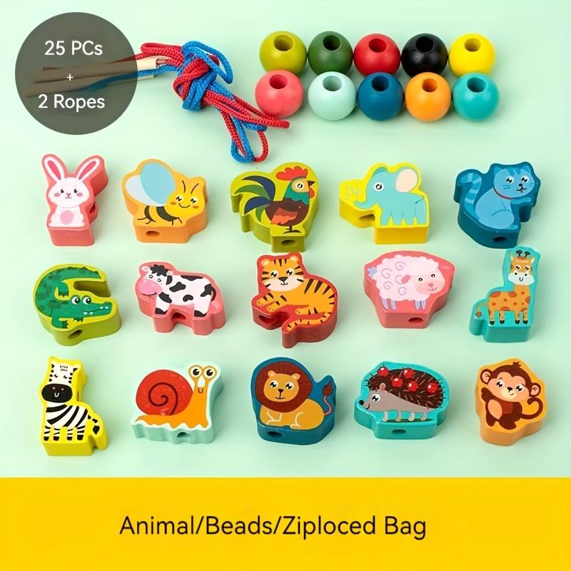 

Montessori, Wooden Children s Beading Toy Set, Rope Games, Exercise Hand-eye Coordination, Early Education Educational Toy