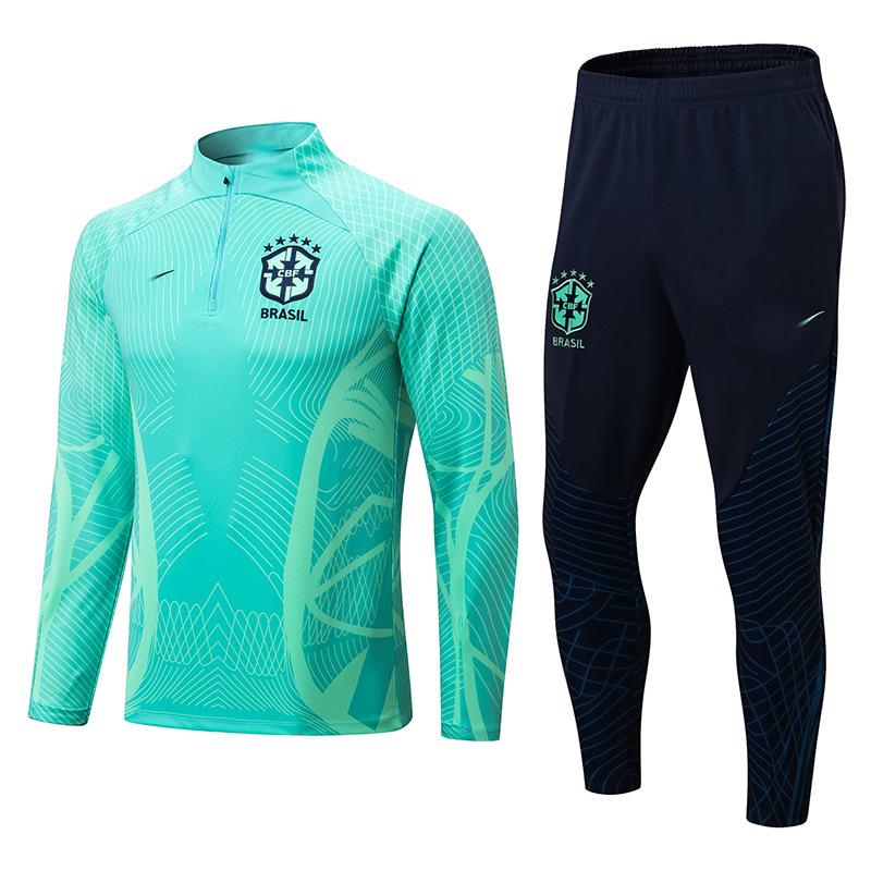 National Team Brazil France Germany England Argentina Portugal Italy Football Training Suit Long Sleeve Suit