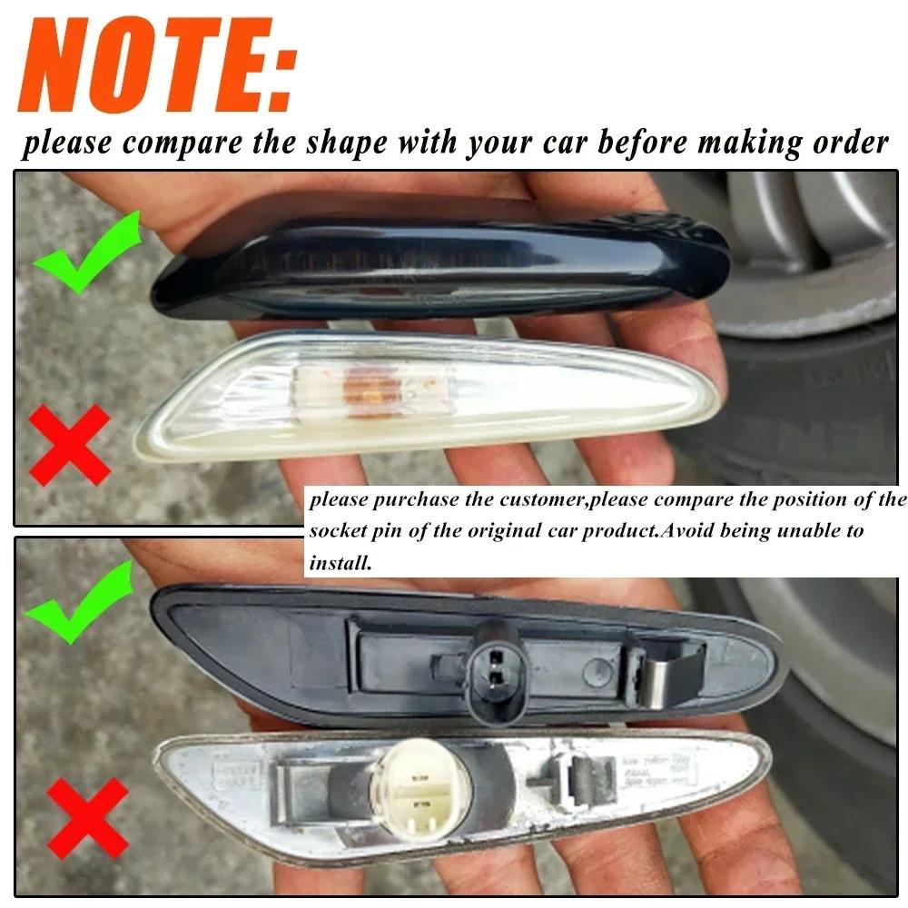 1Pair Dynamic Flowing LED Turn Signal Side Marker Light Blinker For BMW E46 E60 E61 E90 E91 E81 E87 E82 E88 E83 E84 E92 E93 X3