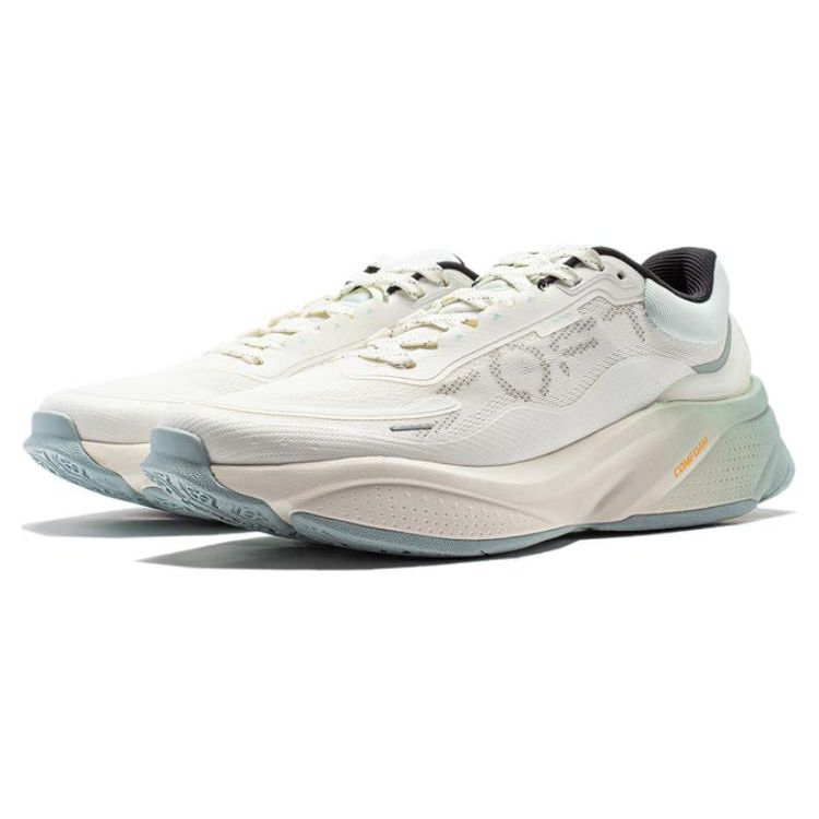 Li Ning Soft Breathable Thick Sole Increased Height Shock Absorbing Durable Lightweight Low Top Casual Shoes Men sneaker White Blue AGLU009-2