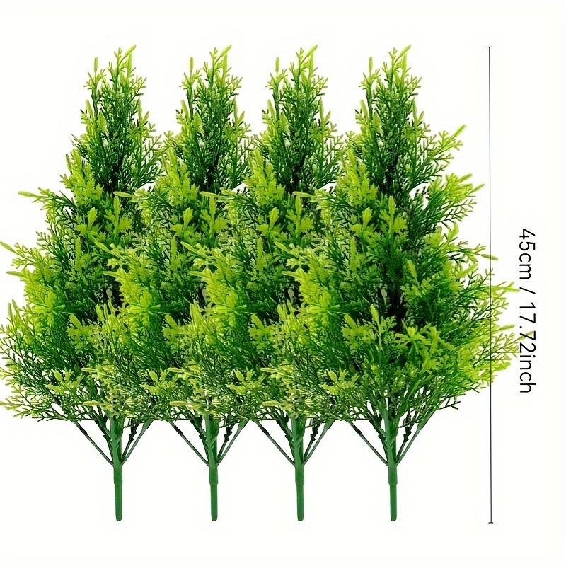 4 Stück lebendige künstliche Kiefern - sattgrüne Pflanzen für Weihnachten und Heimdekoration, mit realistischen Zweigen und Stämmen