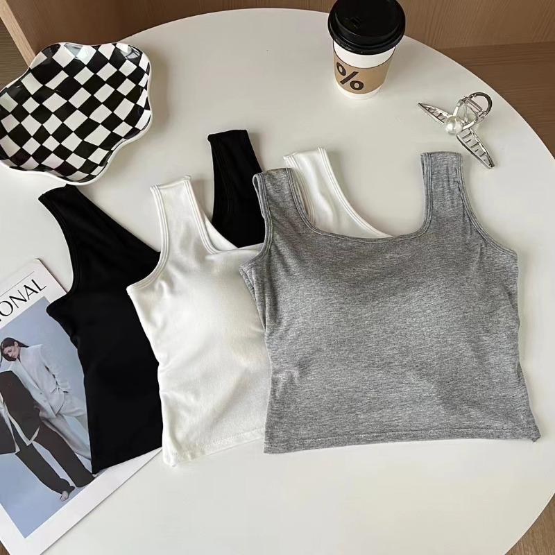 

Майка из искусственного шелка с вырезом на спине и стильной отделкой сзади one size серый