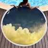 Oil Painting Round Beach Towel,Night Sky Star Moon Print Sand Resistant Beach Blanket,Absorbent Quick Dry Pool Towel Picnic Mat
