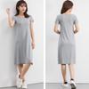 Plus Size Women's Summer Modal Short Sleeve Long T-shirt Casual Dress For Effortless Style