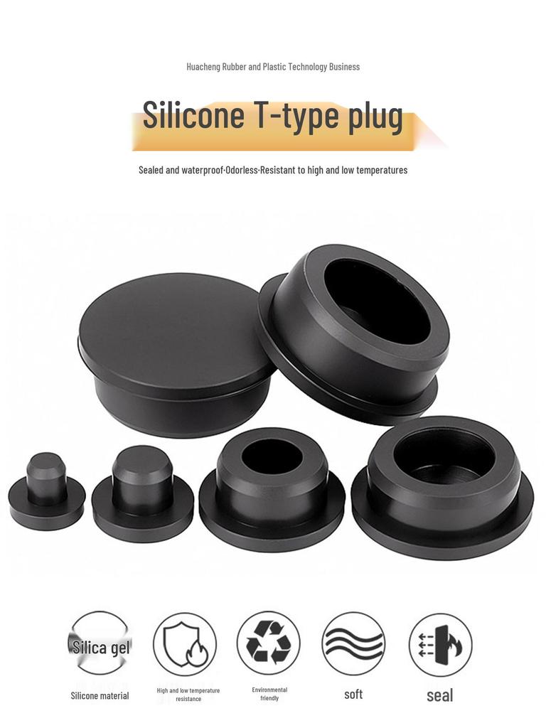 T-Shaped High Temp Silicone Stopper for Sandblasting, Electroplating, Baking, Anodizing, and More