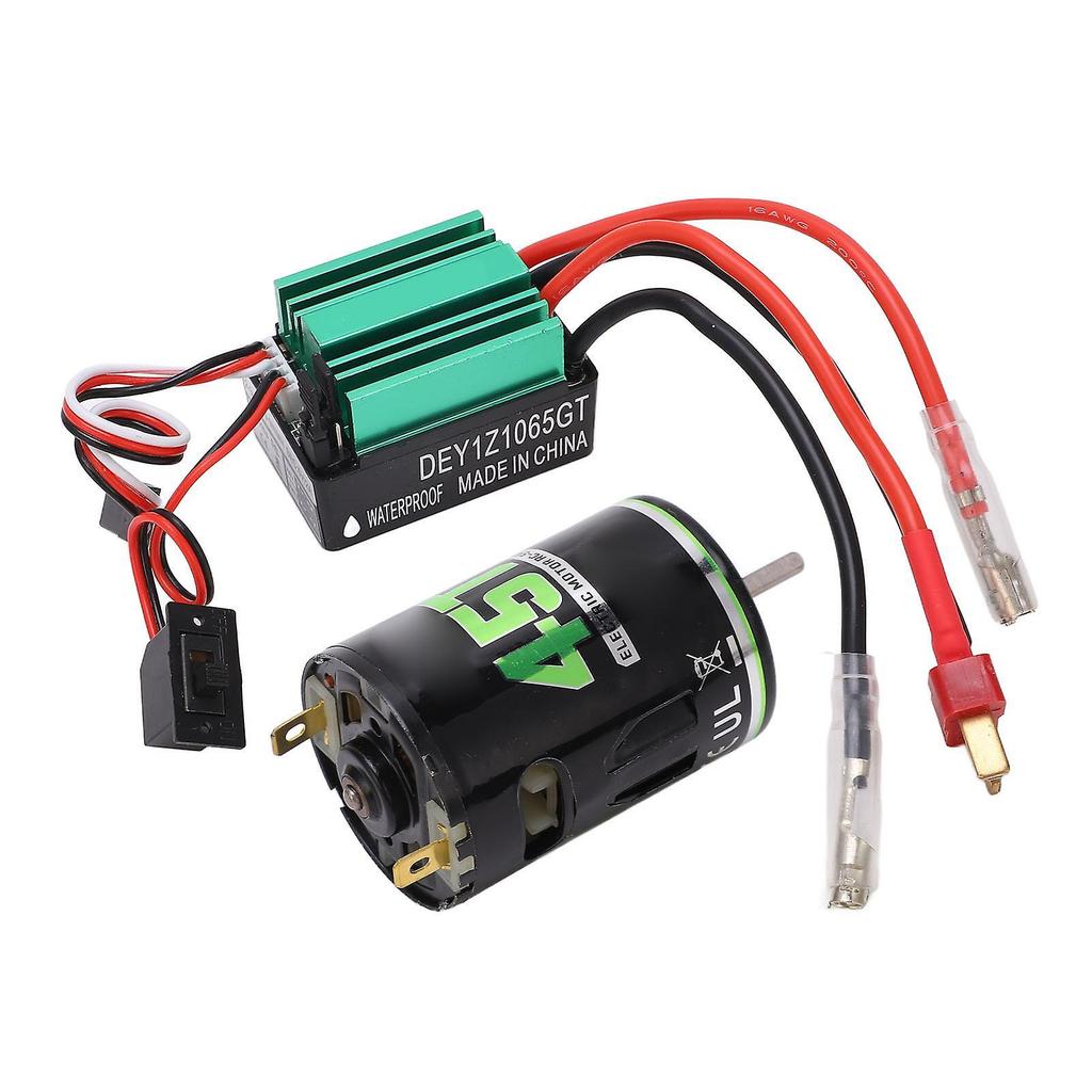540 Brushed Motor with 65A T Plug ESC High Torsion Waterproof Electric Motor for RC Climbing Car 45T