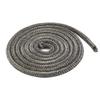 Home Fiberglass Rope Seal 78 Inch/2m Black Dark Grey Door Seal Fire Prevention Replacement 1pcs 6/8mm Fiberglass