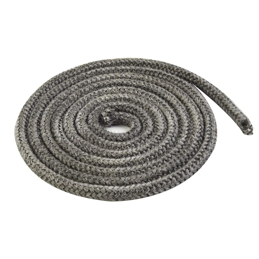 Home Fiberglass Rope Seal 78 Inch/2m Black Dark Grey Door Seal Fire Prevention Replacement 1pcs 6/8mm Fiberglass