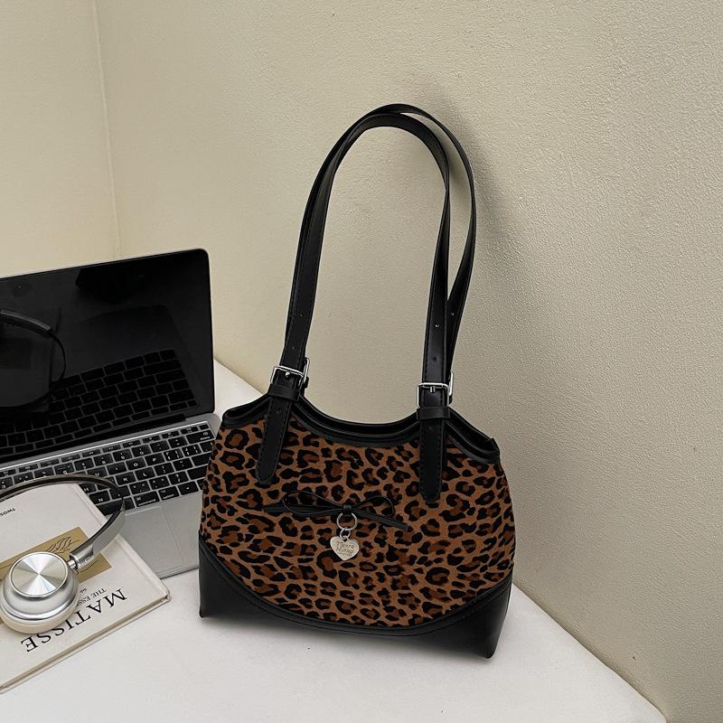 Today's popular high-end leopard print underarm bag women's new versatile fashion shoulder tote bag
