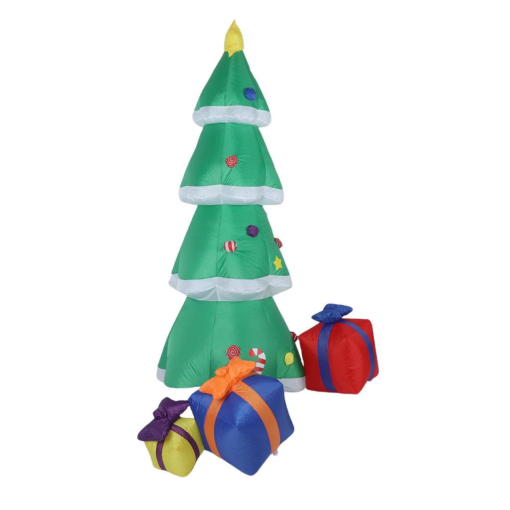 6.9ft Inflatable Xmas Tree Outdoor Decoration Blow Up Xmas Tree Yard Decor with LED Light for Xmas Holiday Party Garden Patio Lawn Decor