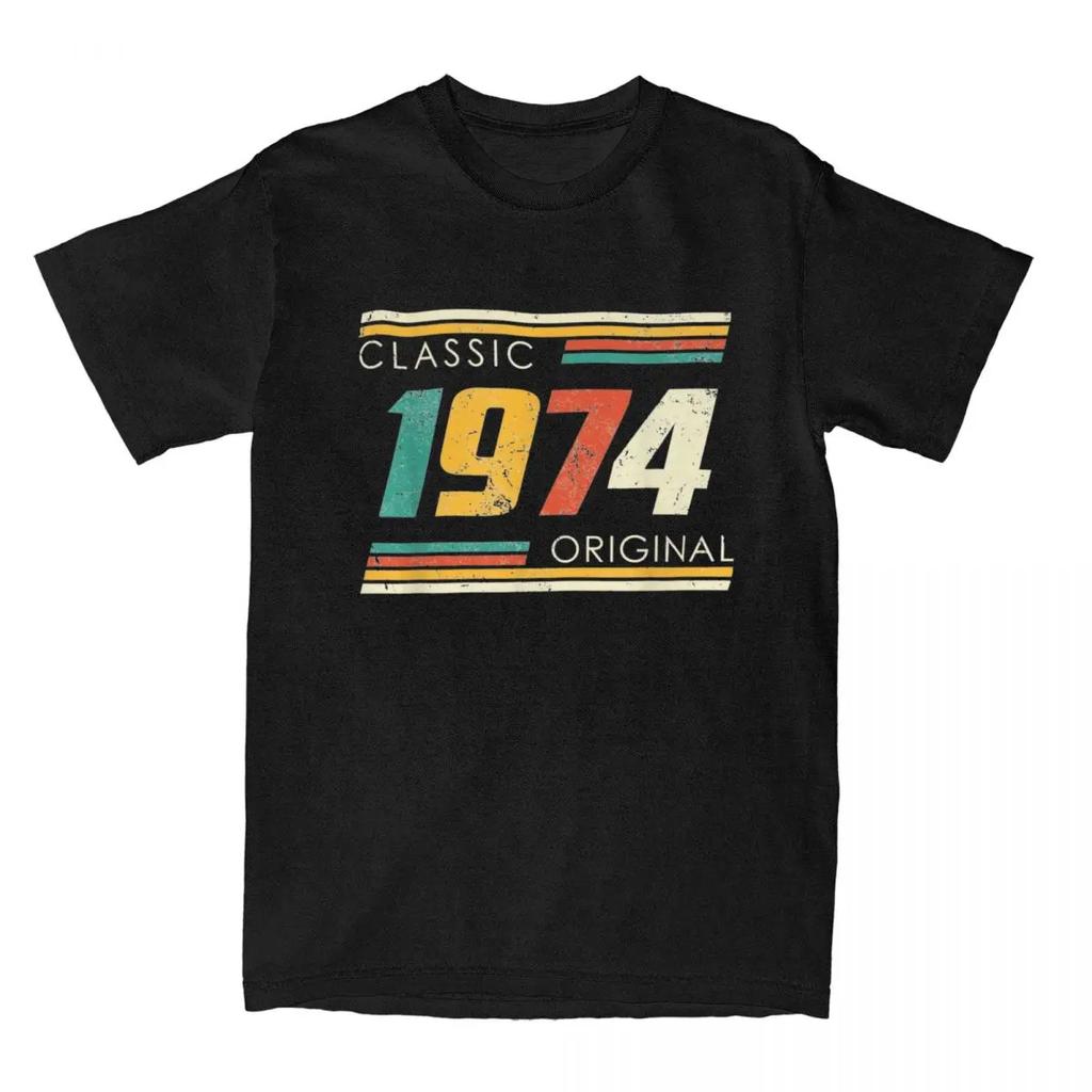 Original Born In 1974 Men Women T Shirts 50 Year Old 50th Birthday Apparel Tees T-Shirts Graphic Printing Clothing