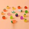 Retractable Wheels Mini Suitcase Fruits Glow In The Dark Luminous Fruits Toy  Jewelery Storage Box