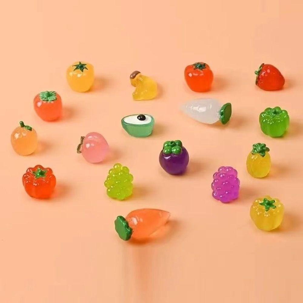 Retractable Wheels Mini Suitcase Fruits Glow In The Dark Luminous Fruits Toy  Jewelery Storage Box