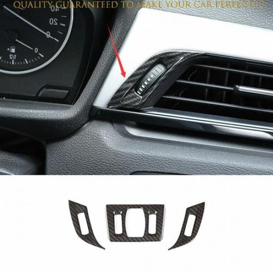 For BMW X1 F48 2016-2022 Carbon Fiber Left And Right Air Outlet Vent Pulley Trim