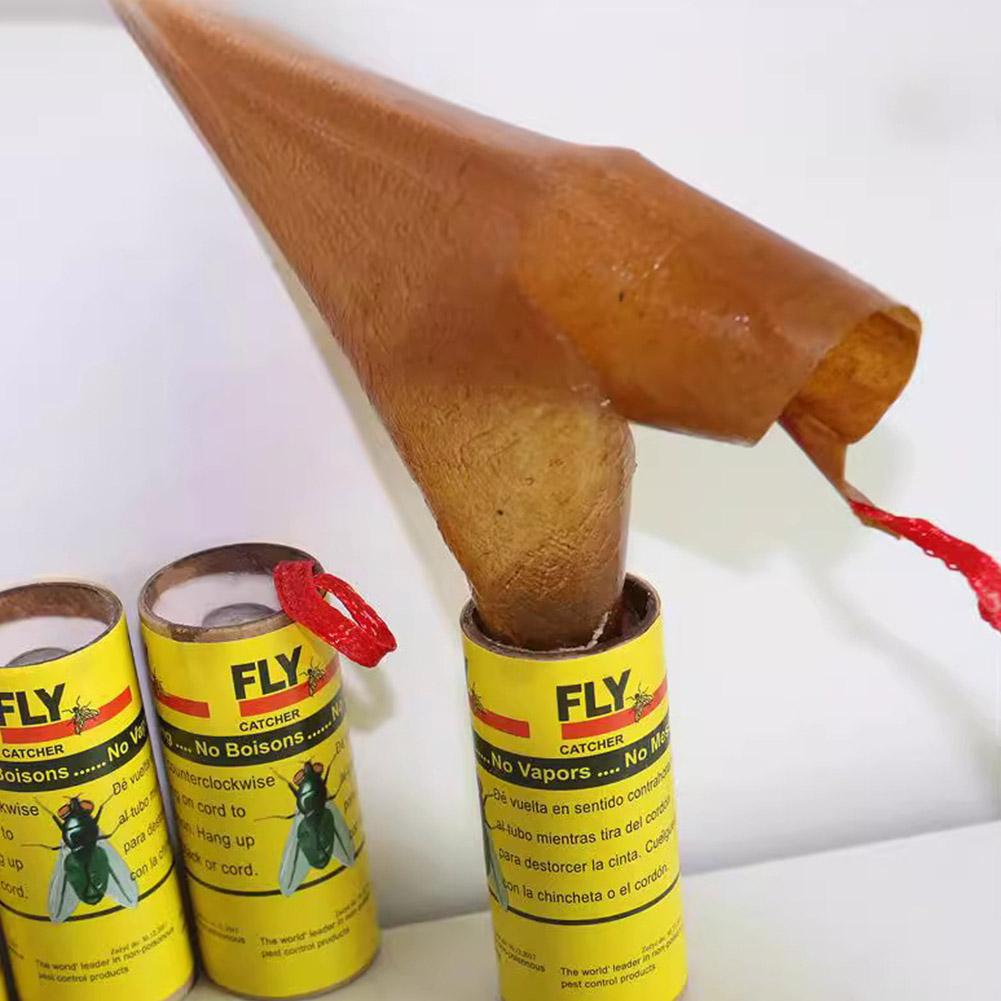 40/80Rolls Fly Sticky Paper Strong Glue Strip For Flies Paper Strips Double Sided Flying Insect Bug Mosquitos Catcher Roll Tape