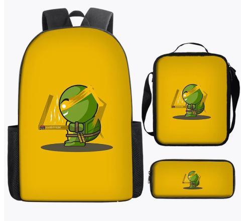 Teenage Mutant Ninja Turtles Children'S School Bag Elementary School Student Cartoon Breathable Backpack Cute Burden Reduction Cool Printed Backpack