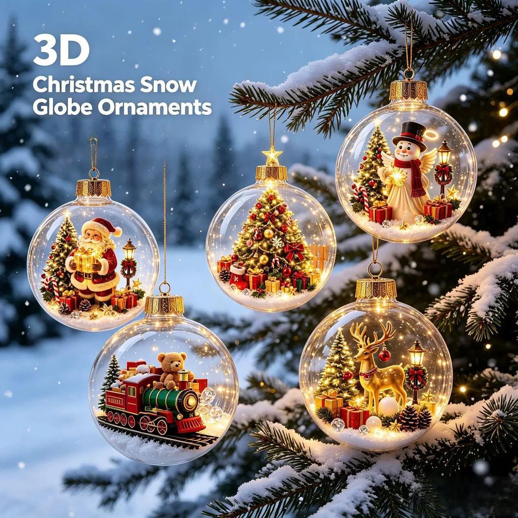 Christmas Tree Hanging Ornament Glowing Christmas Ball Accessories Glow In The Dark Xmas Tree Decoraitons 2027 New Year Gifts 7