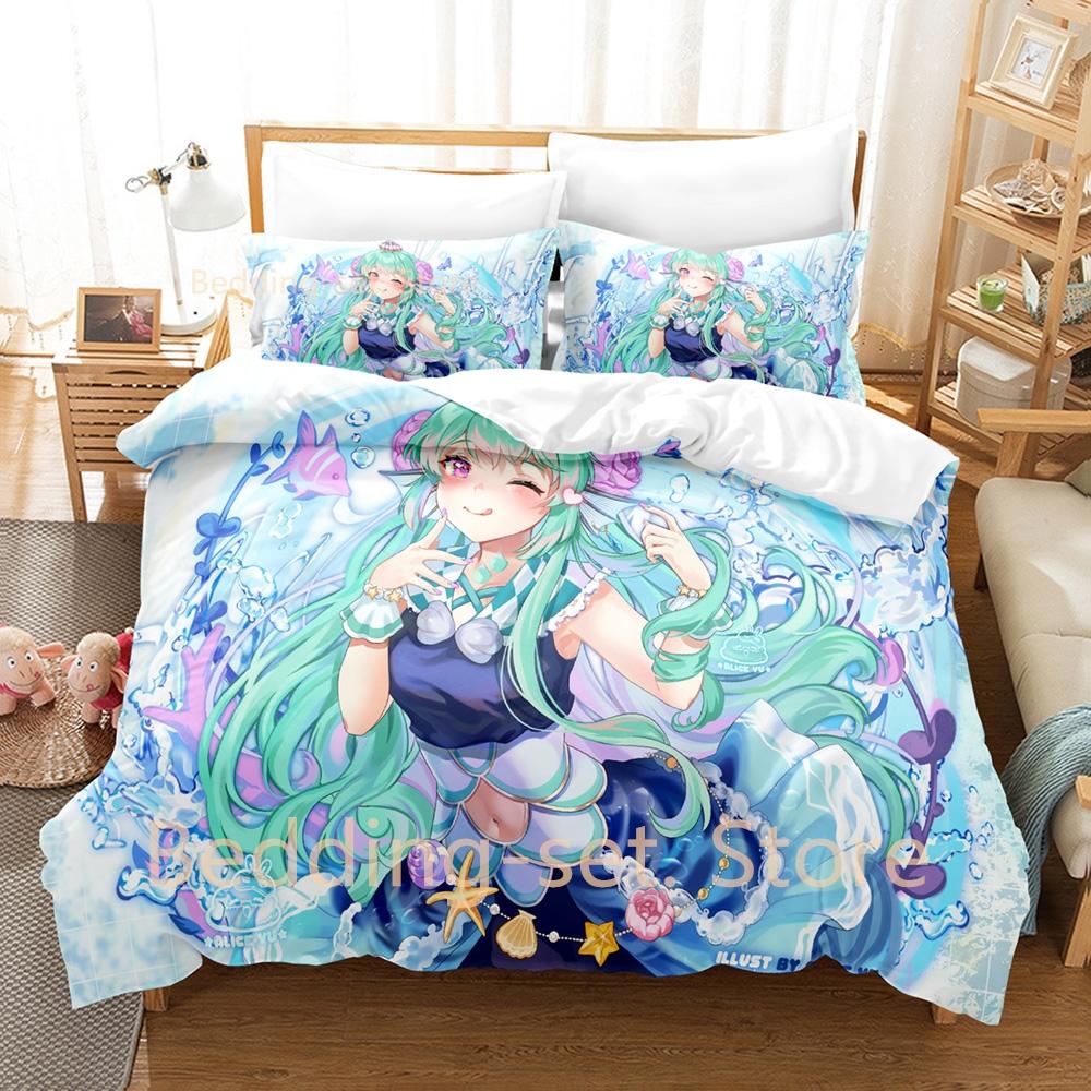 2024 Finana Ryugu Bedding Set Single Twin Full Queen King Size Bed Set Adult Kid Bedroom Duvetcover Sets 3D Anime Bed Sheet Set