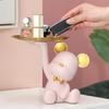 Bear Cool Sculpture Entrance Crafts Resin Art Figurines Candy Sundries Animal Sculpture Household Supplies for Study Coffee Shop