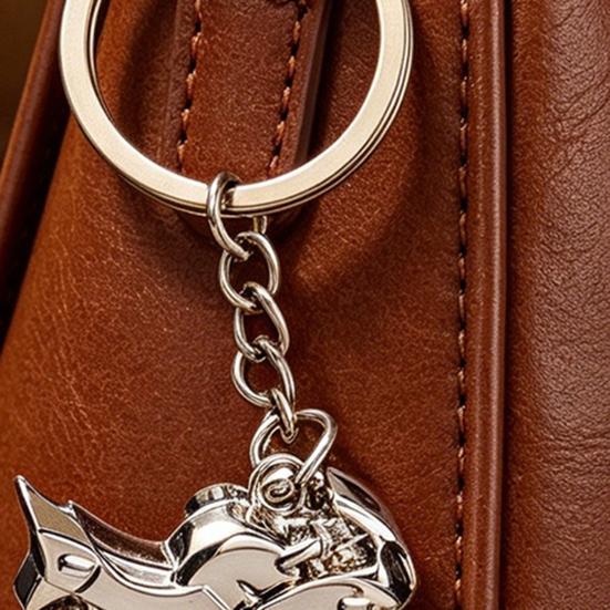 Motorcycle Charm Keychain Wear-Resistant Portable Key Fob 3D Metal Motorbike Keyring for Men