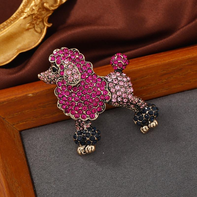 New Vintage Dog Brooch, Fashionable Suit, Cartoon Animal Accessory Pin, Banquet Gift, Corsage