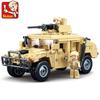 265PCS WW2 Military SWAT H2 Assault Vehicle Car Building Blocks Army Soldier Armor Car Model Bricks DIY Toys Gifts For Kids Boys