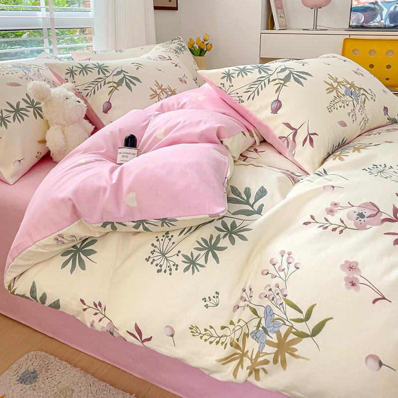 Sleep Grid Cotton 13070 Four-Piece Set