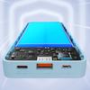 Powerbank 20000mAh Airpow 20W with USBA USBC cable 50cm blue