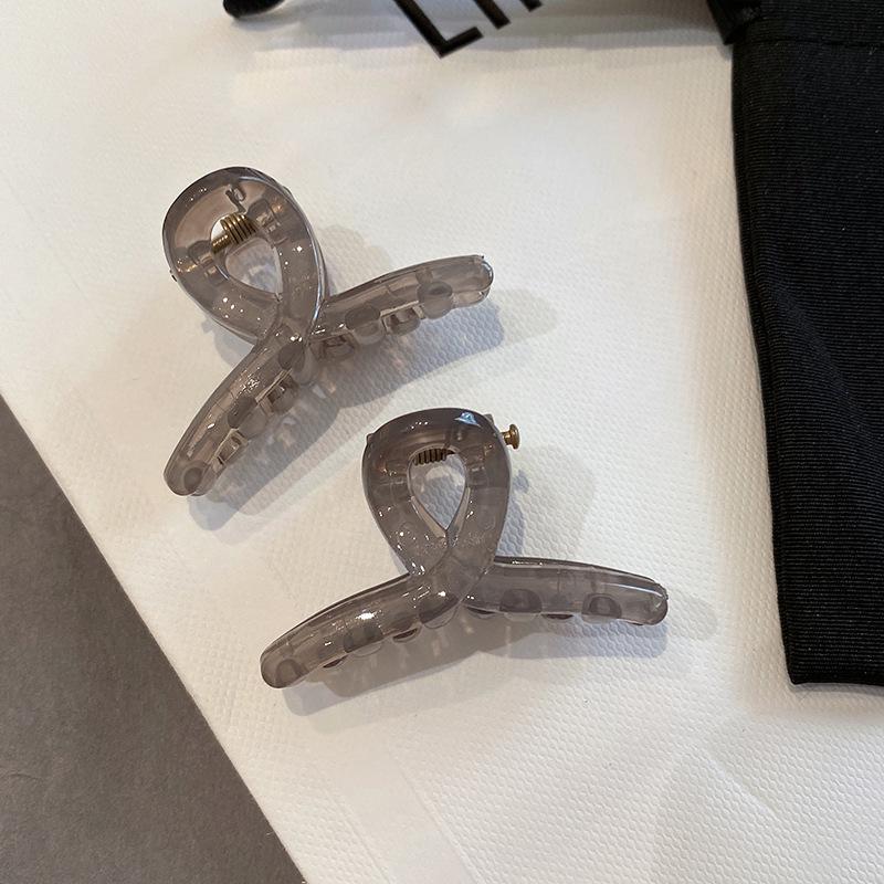 Geleefarbenes kleines Haarklammer für Damen - Hoher Pferdeschwanz und Pony-Kralle, Premium Seitenpony-Organisator