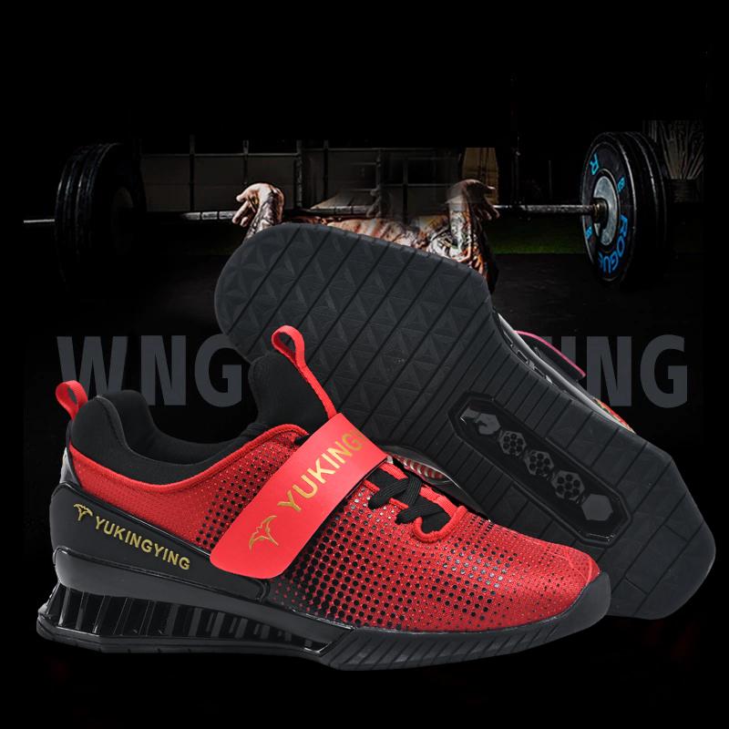 39-46 Men's Plus Size Anti Slip Wear-resistant Breathable Deep Squat Hard Pull Shoes Weightlifting Shoes Casual Training Shoes