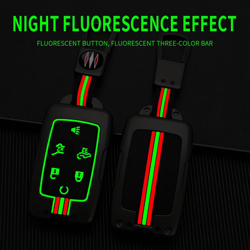 Car Key Case Cover Shell Fob For Chevrolet Colorado Silverado 1500 2500HD 3500HD GMC Yukon Sierra Canyon Keychain Accessories