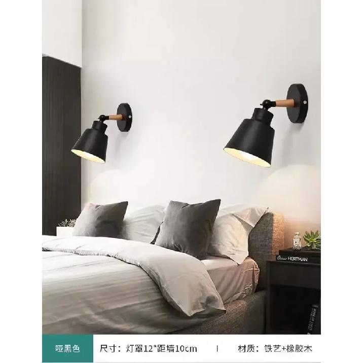 Nordisk soveværelse væglampe massivt træ LED væglamper minimalistisk kreativ stue gang natbord lampe Dekorativ belysning