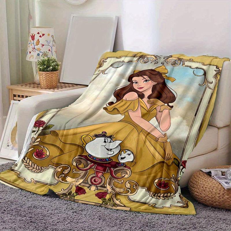 1pc, Beauty and the Beast Belle Yellow Dress Blanket Home Decor, Couch Cover, Outdoor Blanket, Gift for Friends, Flannel Blanket