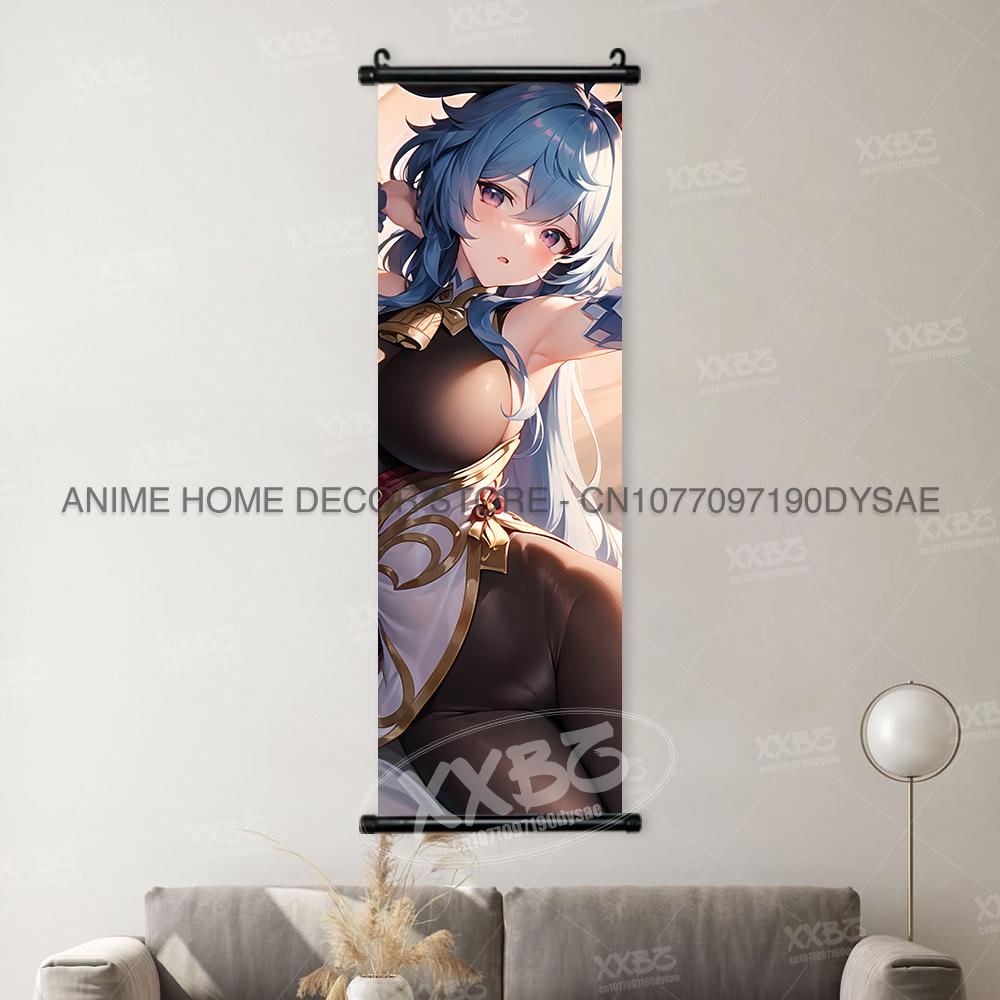 Genshin Impact Game Posters Xiangling Scrolls Picture Yaoyao Decorative Paintings Yun Jin Anime Home Decor Layla Wall Artwork