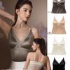 2026 Spring Women's Satin Lace Seamless Criss-cross V-neck Strappy Top