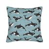 Orca Whale Patterns Pillow Case Comfy Pillow Cover For Sofa Car Home Decor Morden Cushion Cover